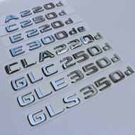 Mercedes-Benz Diesel A220d GLC250d GLE350d GLS350d E220d Word Mark Car Mark Rear Tail Mark Sticker