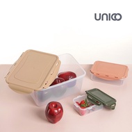 Plastic Food Storage Box 3 Sizes Pastel Color - Ruta Lunch Box Set of 3 Unico