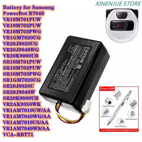 Battery DJ96-00193, CDJ96-00202A for Samsung PowerBot R7040,SR10M701PUW,SR10M702PUW,SR10M703PWG,SR1G