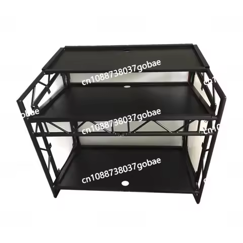 Modern minimalist aluminum alloy black double row folding DJ bar counter KTV hotel bar front desk
