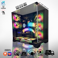 Custom Gaming PC Desktop Computer - AMD Ryzen 7 7800X3D + RTX 4070S 4070 SUPER 12GB - Black Custom A
