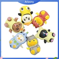 《penstok》 Animal Squeeze Toy Soft TPR Stretchable Cross-dressing Duck Panda Tiger Pinch Toys Decompression Creative Sensory Squishes Stress Relief Toy Candy Bag Filler