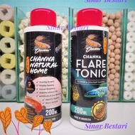 Channa Flare Tonic Natural Home Groom Vitamin Chana 200ML Made in Indonesia Fish Aquarium ikan snakehead Grooming Ubat