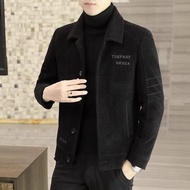 BAOXIDUO Áo Khoác Dạ Nam Mẫu Mới Áo Khoác Dạ Thu Đông Mẫu Ngắn Áo Jacket Nam Dày Dặn Áo Gió Thường