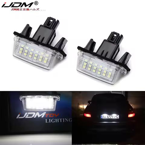 iJDM 6000k White License Plate Light Lamp For Peugeot 206 207 306 307 308 406 407 5008 For Partner C