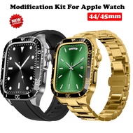 Stainless steel Strap+Case For iWatch Band 44mm 45mm Modification Kit Bracelet For iWatch Series 8 7 SE 6 5 4 DIY Modified