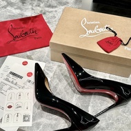 C2025 Red Sole Pointed Patent Leather Shoes - Extra High Heel, Sizes 41-43