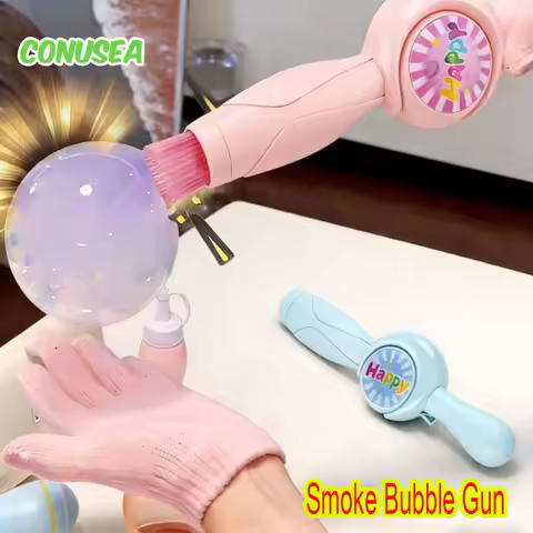 Smoke Bubble Gun outdoor Soap Bubble Wand Can Be Touch Fog Bubbles for Wedding Birthday Party Blowin