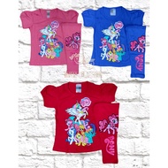 T-Shirt My Little Pony Set (Baju + Seluar) Lengan Pendek Kanak-kanak Perempuan 1-12 Tahun