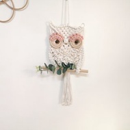 貓頭鷹編織掛飾【Diy Macrame owl kit】材料包