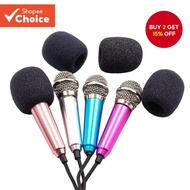 Portable 3.5mm Stereo Studio Mic KTV Karaoke Mini Microphone For Smart Phone Laptop PC Desktop Handh