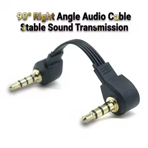 Short 5CM 20CM 3.5 MM Plug To Plug 90° Right Angled Aux Audio Cable Line 3.5mm jiack cable 30cm 50CM