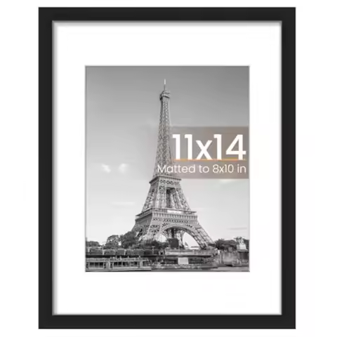 11x14 Picture Frame, Display Pictures 8x10 with Mat or 11x14 Without Mat, Wall Hanging Photo Frame,,