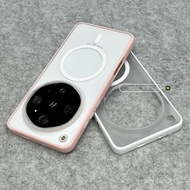 Sarung telefon untuk OPPO FindX9Ultra FindX9Pro dengan rasa kulit magnetik, matte, pelindung anti-ja