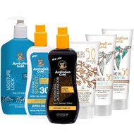 Australian Gold Dark Tanning Accelerator Spray Gel | Badger Tinted Sunscreen Cream | Moisture Lock T