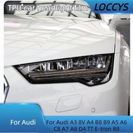 For Audi A3 8V A4 B8 B9 A5 A6 C8 A7 A8 D4 TT E-tron R8 Car Headlight Tint Smoked Black Protective Fi