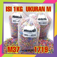 1719D2 [Wholesale] Japanese rubber hair tie size M / Colorful dots