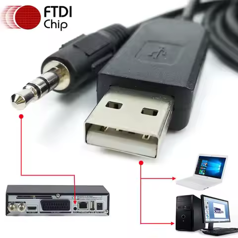 FTDI USB to 3.5 Stereo Serial Cable for SAT GTMedia DVB TV STB Routers Server Switch Config Console 