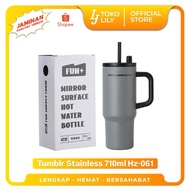 Stainless Steel Insulated Mug Thermal Tumbler with Straw 710ml Hz-061