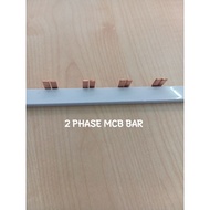 2POLE 2 PHASE 63A COPPER MCB BUSBAR WITH PVC INSULATED2 P 63A 36MM COPPER MCB BAR WITH PVC INSULATED