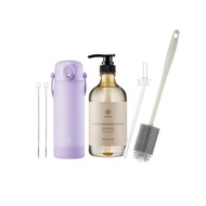 【Simba小獅王辛巴】TEENYLITE不鏽鋼保溫瓶潔淨組(450ml吸管款)