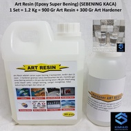 Art Resin - 1.2 Kg - Glanzer - LV - Epoxy Resin Bening - Sticker Timbul Keras - Lycal 1011 - Kerajin