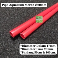 MERAH 20mm Red Pipe Aquarium Filtration Red Pipe 20mm Aquarium Red Filter Pipe 20mm Aquarium
