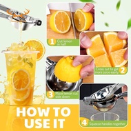 [Redpowderyan.] Heavy Duty Manual Citrus Juicer Lemon Squeezer Juicer Stainless Steel Manual Citrus 