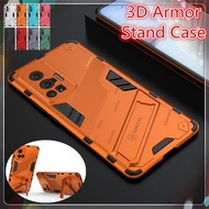 Casing For Vivo X70 Pro Plus X70pro X70proplus Phone Stand Case 3d Armor Shockproof Protect Tpu+pc Silicone Tough Hard Back Cover