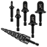 Set Mata Gerudi Alat Pembentuk Flaring Tembaga & Alat Pembentuk Flaring 6-dalam-1, Pengembang Tiub L