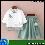 Summer New Chinese Style Tang Costume Han Costume Antique Small Girls and Teen Girls Three-Quarter S