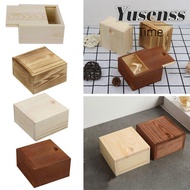 YUSENSS Wooden Box Jewelry  Card Keeper Unfinished Beads Container
