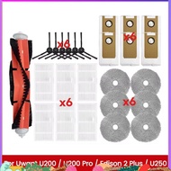 25PCS for  U200/U200 Pro/ 2 Plus/U250 Vacuum Cleaner Brush HEPA Filter Mop Cloth Dust Bag Replacemen