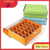 35*27*11cm New 7/16/24 Slots Storage Box Wardrobe Organiser Drawer Socks Ties Underwear / Bamboo Cha