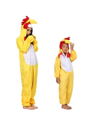 Kindergarten Adult and Children Costume Performance Wear Cartoon Animal Costume Chicken Shape Performance Costume Prop Clothes