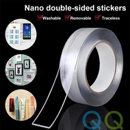 QQ 1/5M Nano Double Sided Tape Heavy Duty Multipurpose Transparent Gel Tape for Wall Adhesive Strips