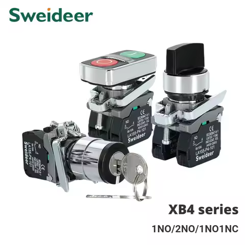 22mm Knob Key Switch XB4-BD21 BD33 BD23 BG21 BG33 2/3 Position 1NO/2NO/1NO1NC Self Locking Select Kn
