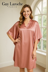 สีใหม่มาแล้ว  **ไซส์ใหญ่ 2F รอบอก 50 นิ้ว** ชุดนอน แบรนด์ GUY LAROCHE  MIDI ทรงปีกค้างคาวสั้นคอวี ไห