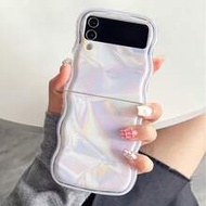 Creative Marble Wave Case Compatible With Samsung Galaxy Z Flip7 Z Flip6 Z Flip5 Z Flip4 ZFlip 3 Col