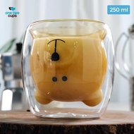Aesthetic Double Wall Bear Glass 250ml - CIQ38