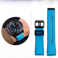 สายนาฬิกายางซิลิโคนสำหรับ Casio GA2000 PRG-600 PRW-6600PRG-650 สายนาฬิกาแบบหัวเข็มขัดแบบหนาปานกลาง ส