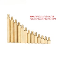 10pcs M4 Male 6mm x Female 6-50 mm Hex Brass Standoff Spacer M4+6 Copper Hexagonal Stud Spacer Hollo