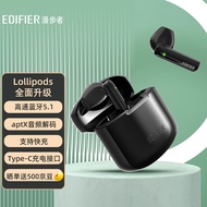 漫步者（EDIFIER）LolliPods Mini 真无线蓝牙耳机 半入耳式耳机 通用苹果华为小米手机 黑色