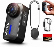 SJCAM C110Plus 4K Tiny Action Camera,Ultra-Light Wearable Body Cam with 6-Axis Gyro Stabilization,Ma