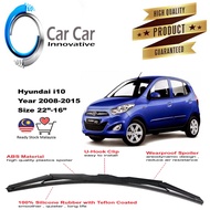 Hyundai i10 Wiper Silicone Car Wiper Blades Car Windshield Year  2008-2015 ( 1 pair -Size 22 /16  )