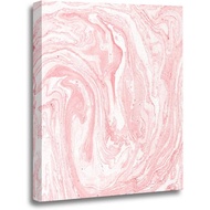 16x20 Inches Canvas Wall Art Painting Blue Pastel Abstract Marble Pink Paint Watercolor Water Patter