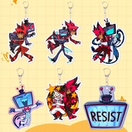 For Hazbin Hotel Alastor Vox Lucifer Morningstar Acrylic Keychain Peripherals Cus