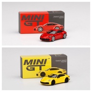 MINI GT 1:64 Porsche 992 911 Carrera 4S Racing Yellow GUARD RED