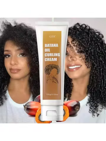GZE Batana Oil Curling Cream for Curl Wavy Hair Curl Activator Curly Control Enhancing Defining Friz
