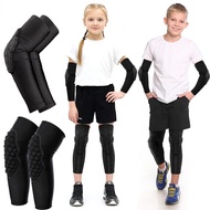 1Pc Kids/Youth 5-15 Year Sports honeycomb Compression Knee Pad/Elbow Pad Guards Protective Gear for 